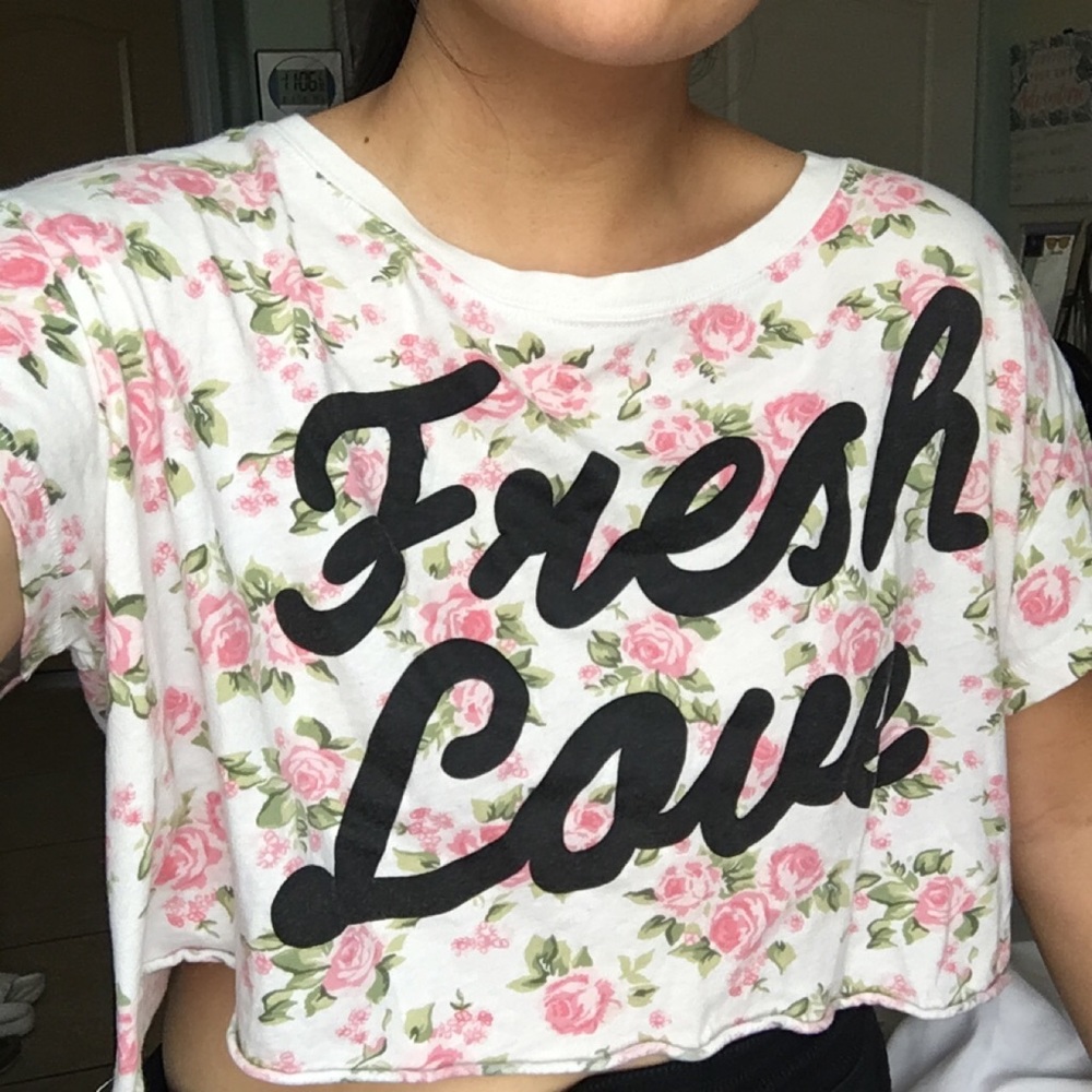 Cute floral crop top